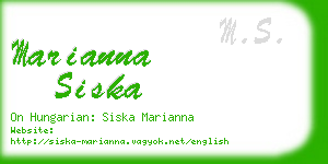 marianna siska business card